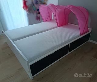 2 LETTI SINGOLI + materasso + tenda