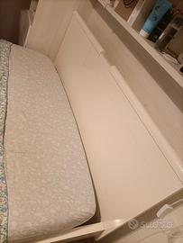 letto matrimoniale in legno laccato bianco 