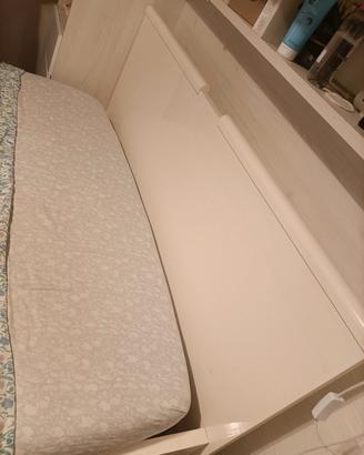 letto matrimoniale in legno laccato bianco 