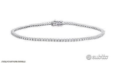 BRACCIALE TENNIS ORO BIANCO 18kt. CON DIAMANTI