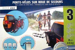 Portabiciclette per fuoristrada 4x4 con ruota est