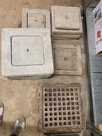 Chiusini, botole in cemento, caditoie ghisa