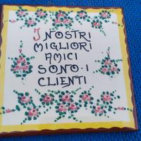 pistrella  motto in ceramica vintage