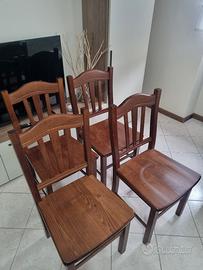 4 sedie in legno 
