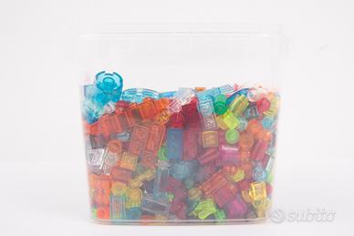 LEGO 400g pezzi misti trasparenti vari colori