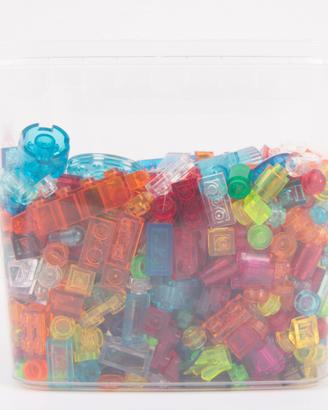LEGO 400g pezzi misti trasparenti vari colori