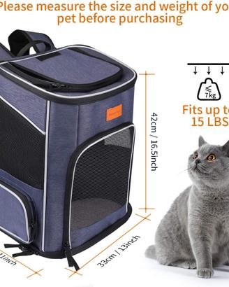 Morpilot Zaino per Cani e Gatti 7kg, Trasportino