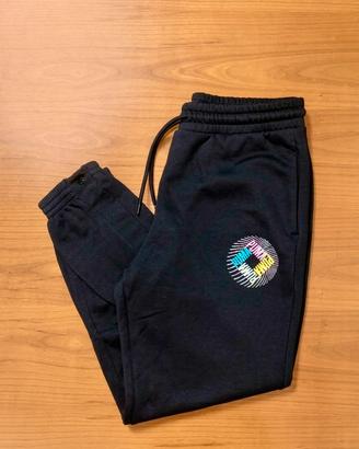 Pantaloni Puma Neri con Logo Colorato