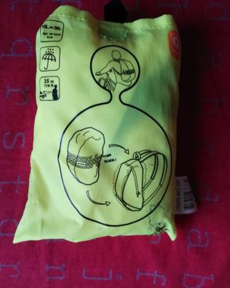 Copri zaino BTWIN giallo da 15L a 30L