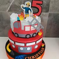 torta scenografica sam il pompiere 