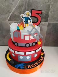 torta scenografica sam il pompiere 