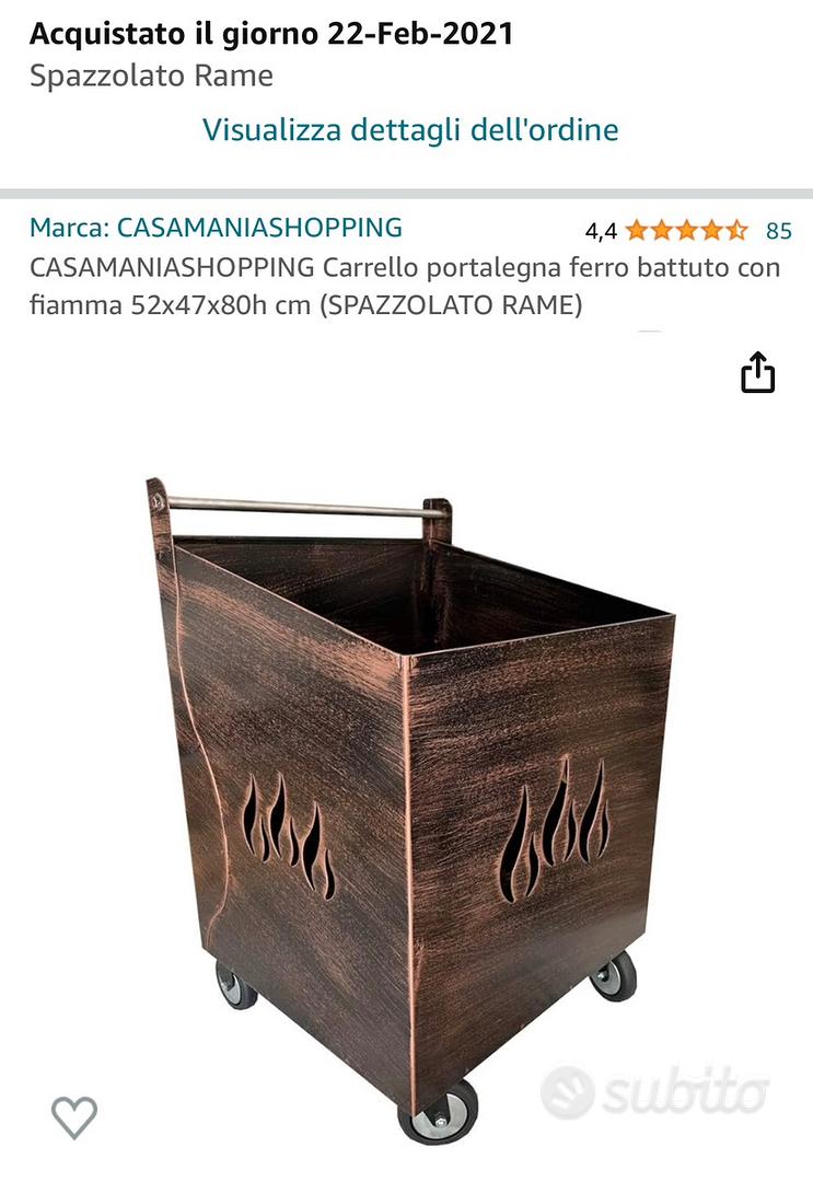 Carrello Portalegna Ramato con attrezzi per camino - Arredamento e  Casalinghi In vendita a Varese