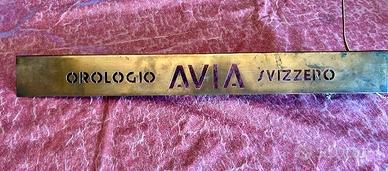 Insegna pubblicitaria vintage orologi Avia