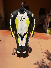 tuta moto 50 alpinestars intera in pelle