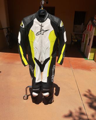 tuta moto 50 alpinestars intera in pelle