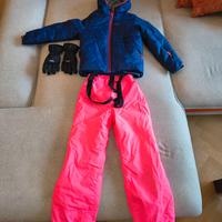 Completo di sci per ragazza di 9 anni