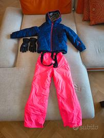 Completo di sci per ragazza di 9 anni