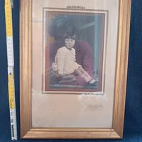 Antica Fotografia di Bambina Anni '20 firmata. 