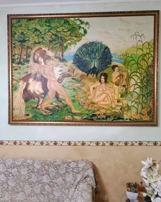 Olio su Tela IlPavone pezzo UNICO corince pregiato