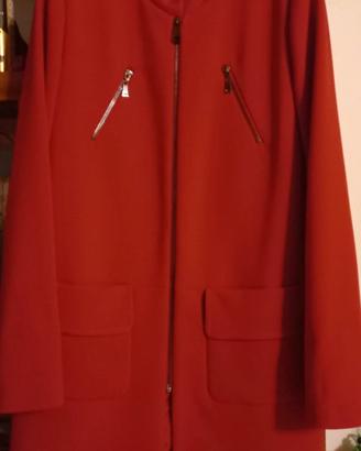 Cappotto rosso con cerniera, Motivi, taglia 46
