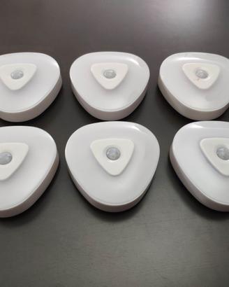 Set di 6 lampade automatiche a batteria