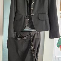 tailleur nero gonna ferrone