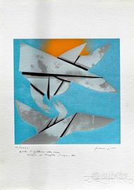 Serigrafia Volo di gabbiani di Francesco Vaccarone