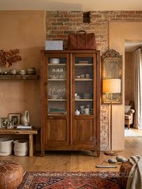 Credenza/Vetrina Vintage in Legno Massiccio