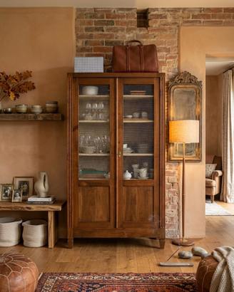 Credenza/Vetrina Vintage in Legno Massiccio