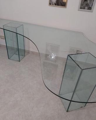 SCRIVANIA D'ARREDO IN VETRO TEMPERATO