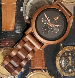 Orologio da polso quarzo in legno