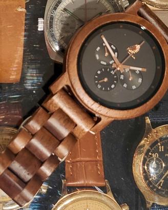 Orologio da polso quarzo in legno