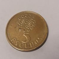 Moneta da 5 scudi portoghesi 