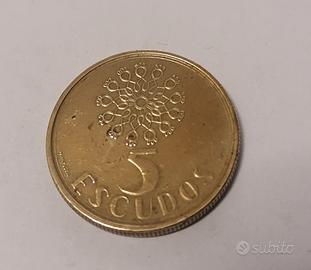 Moneta da 5 scudi portoghesi 