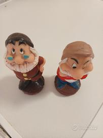 statuette Dotto e Brontolo in gomma 