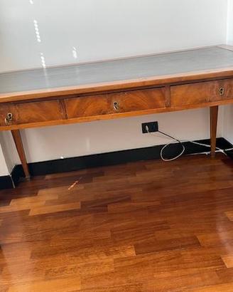 scrivania/scrittoio in legno e pelle