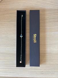 Bracciale ancora blu con brillantini Stroili