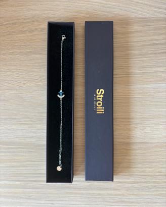 Bracciale ancora blu con brillantini Stroili