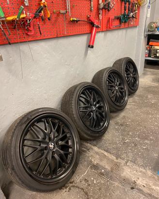 Cerchi Barracuda Abarth Neri 4x98 + Gomme Estive