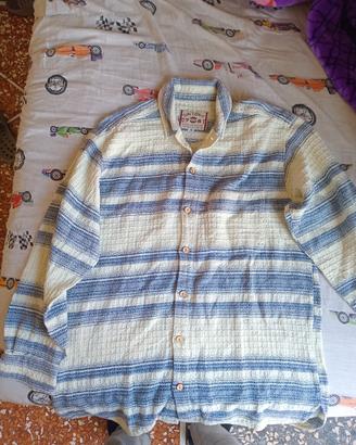 Camicia uomo Gin Tonic a righe bianco e blu – S