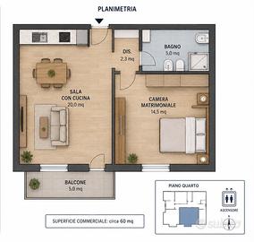 Trilocale zona Lame