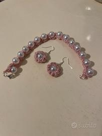 Bracciale e orecchini all’ uncinetto