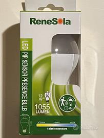 Lampadina led ReneSola 12W con sensore movimento