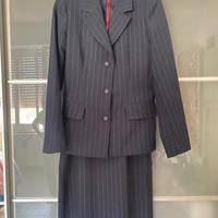 Completo gessato blu