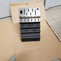 Ceppo porta coltelli nero in legno