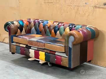 Divano Chesterfield inglese multicolor mod. Harleq