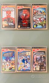 Lotto 6 Giochi PSP Marvel Sonic Tutti Funzionanti