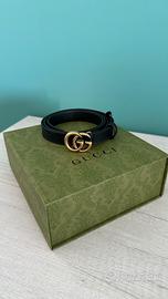 Cintura in pelle con fibbia Doppia G - Gucci -