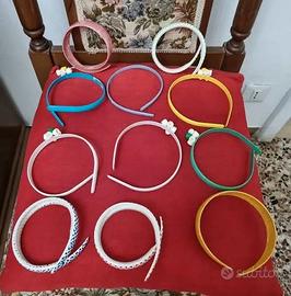 Lotto Cerchietti Bambina Artigianali Misure Varie