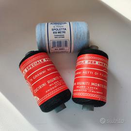 Spolette 3 Matassine Filo da Cucito N. 30